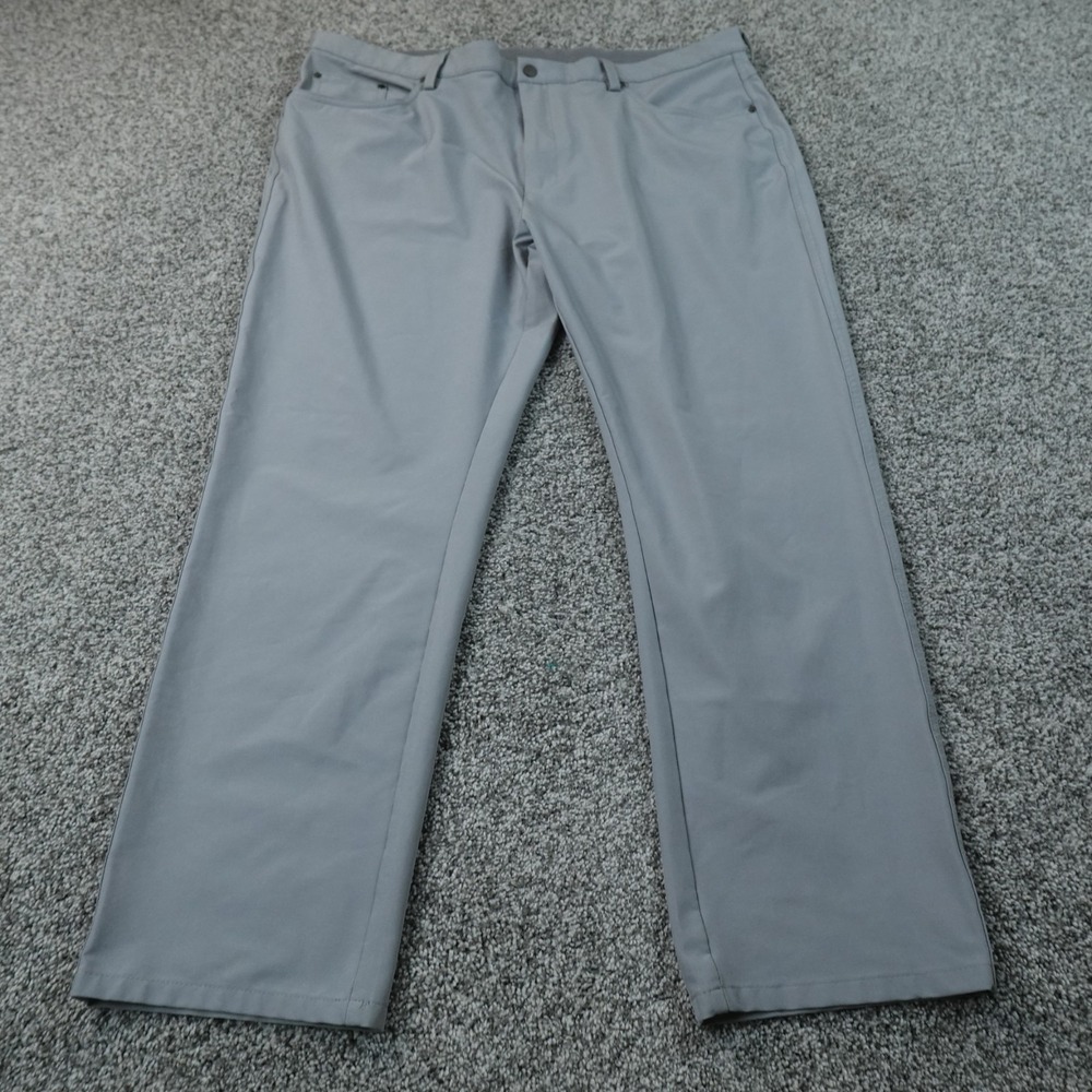 Greg Norman Pants Mens 40X29 Gray Chino Golf Performance Tech Stretch Straight